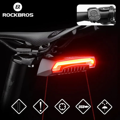 ROCKBROS Bike Tail Light USB Rechargeable Wireless Waterproof MTB Safety Intelligent Remote Control Turn Sign Bicycle Light Lamp CHINA