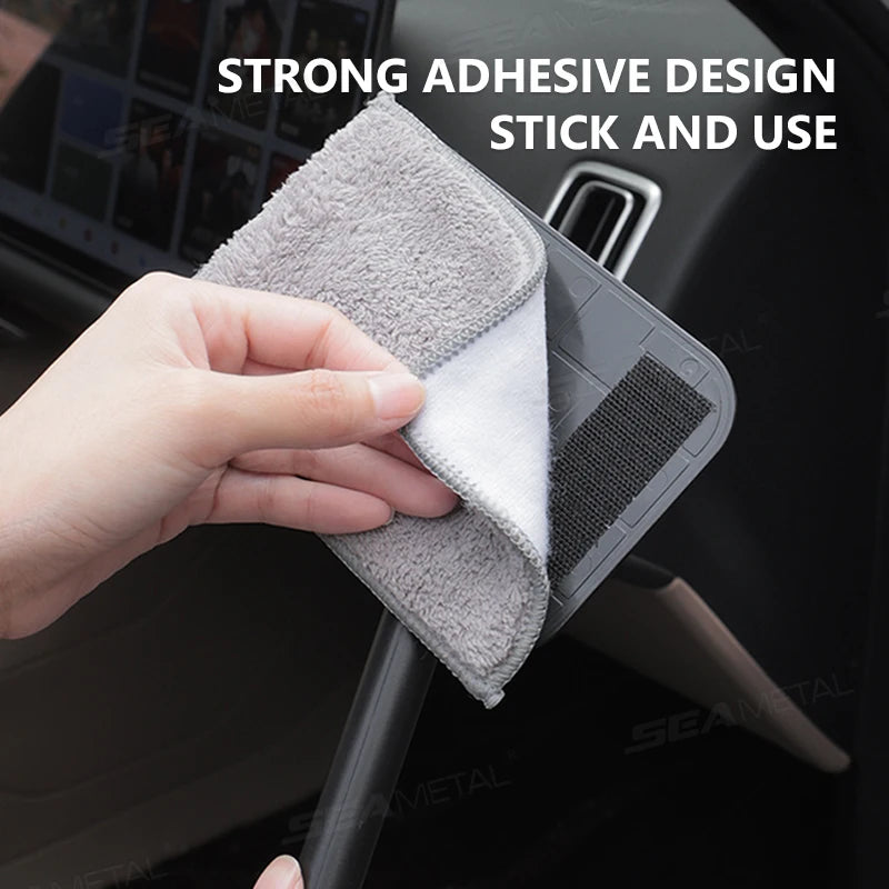 SEAMETAL Car Windshield Glass Wiper Set Auto Window Cleaning Defogging Brush Water Scraping Tool Reusable Pad Car Accessories
