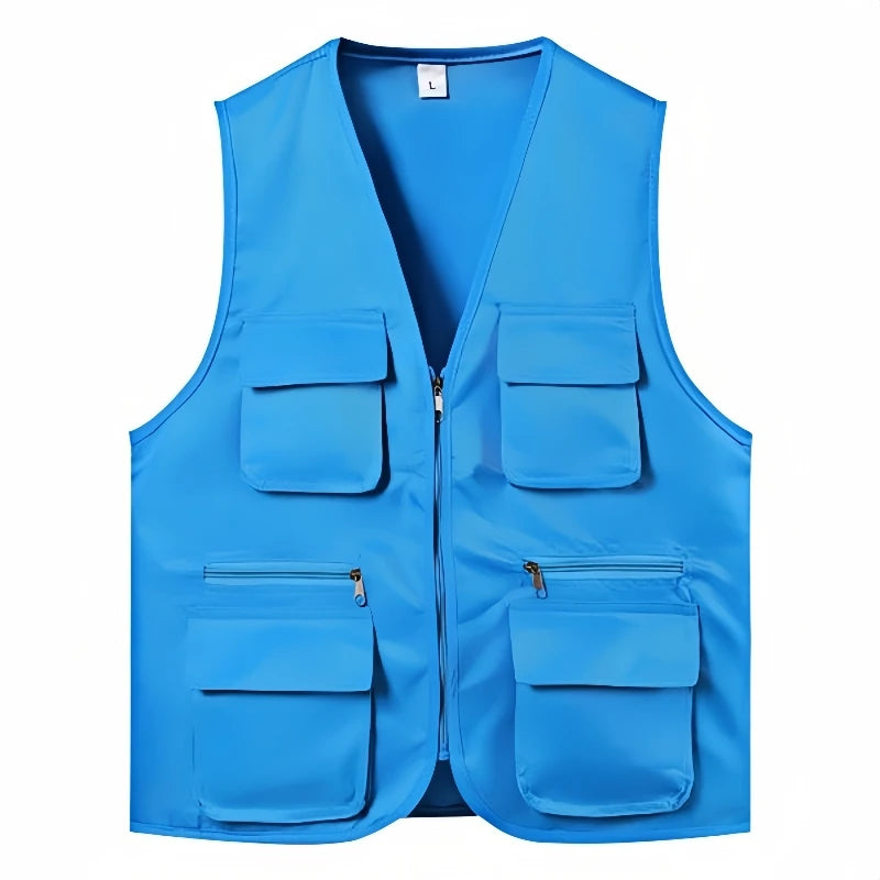 2026 Popular Summer Fishing Vest Multi-Pocket Work and Leisure All-Match High-End Custom Logo Printed Brand Text