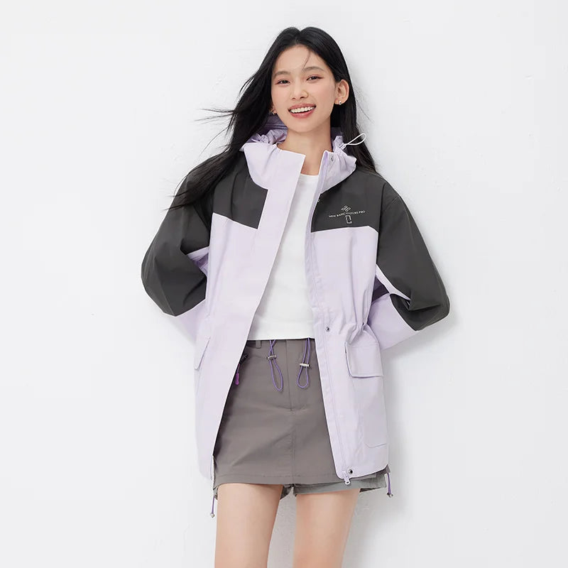 Semir Waterproof Jacket Women 2026 Spring Windproof Stain-Resistant Solid Color Loose Casual Top Stylish Outerwear