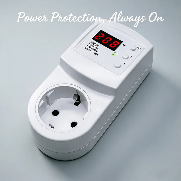TOMZN TOVS-16Z Automatic Voltage Protector Socket | AC 220V-230V 16A EU Plug | Overvoltage & Undervoltage Protective Device