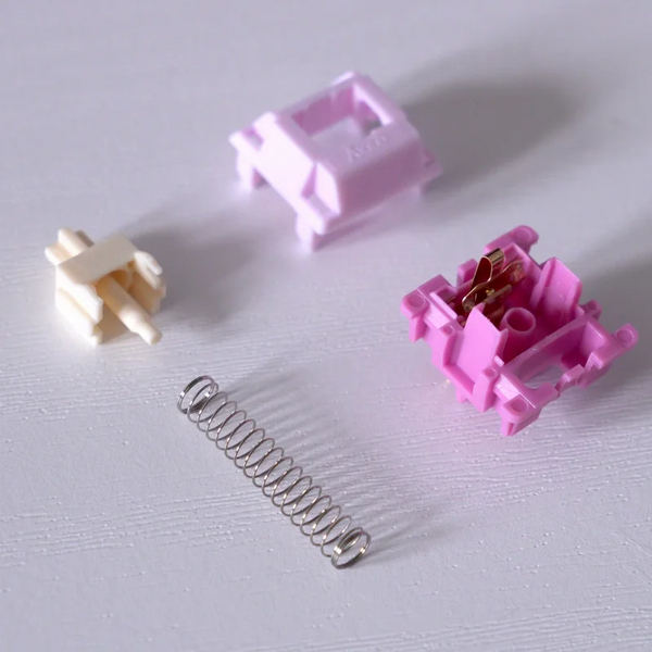 Akko V3 Creamy Purple Pro Switch 5-pin 30gf Tactile Switch អាចប្រើប្រាស់ជាមួយ MX Mechanical Keyboard (45 គ្រាប់)