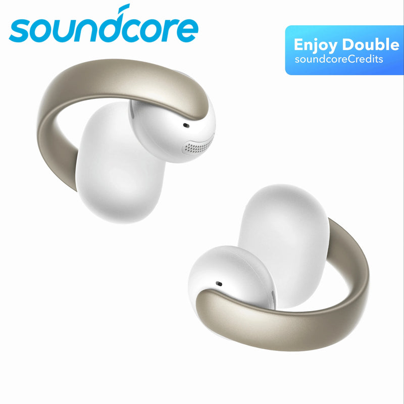 Anker Soundcore កាសស្តាប់ត្រចៀក AeroClip ដើម កាសស្តាប់ត្រចៀកប៊្លូធូសឥតខ្សែ រចនាបែបស្ព័រ ទន់ ងាយស្រួលពាក់
