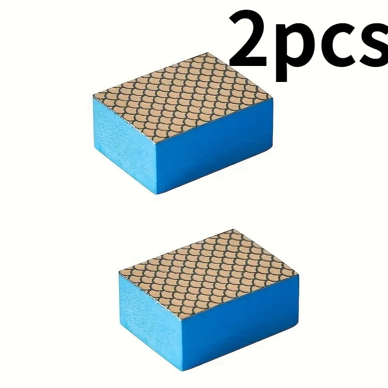 1/2pcs Sponge Diamond Sand Non-Scratching Sponge.Trace-Free Deep Cleaning Stain Scale Remover,for Bathroom Shower Glass Mirror