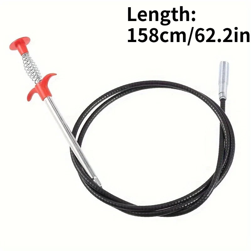1pc Multi-Functional Metal Plumbing Snake,Toilet Unclogger with 4 Claws,Handheld Drain Grabber for Sink,Toilet,Restaurant.