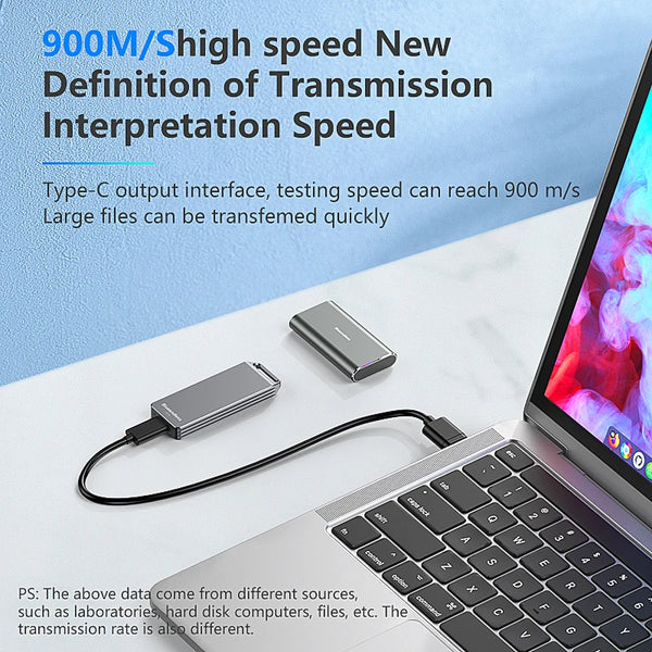 ថាសរឹងចល័ត Blueendless Mini M.2 NVME 2242 ចល័តអាលុយមីញ៉ូមទាំងអស់ TYPE-C កុំព្យូទ័រខាងក្រៅថាសរឹងចល័តប្រអប់