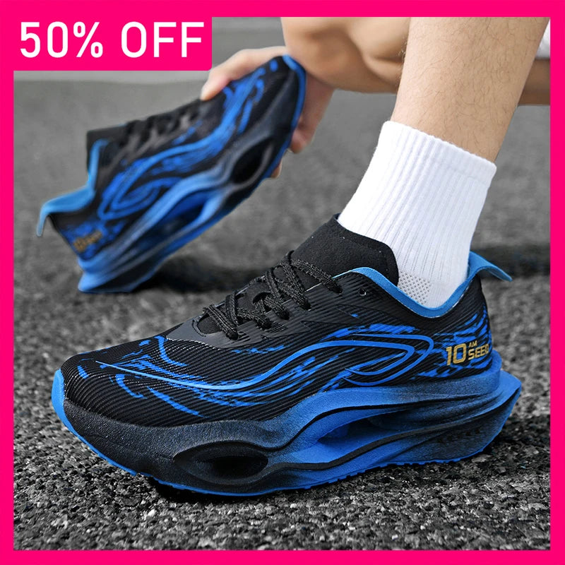 Unisex Sports Shoes Shock-absorbing Anti Slip Rebound Soft Sole Professional Running Shoes Outdoor Lightweight Training Shoes