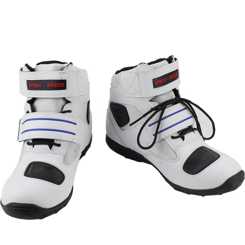 PRO-BIKER Motorcycle Boots Microfiber Leather Shoes Breathable Racing Boots SPEED Motorboat Motocross Men's Anti-skid Boots