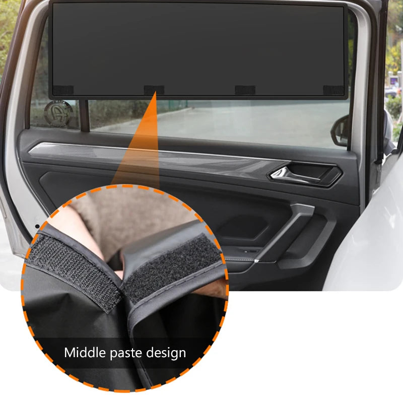 SEAMETAL Magnetic Car Sunshade Cover Thicken Middle Paste Design UV Protection Curtains Sun Shield Covers for Car Accessories