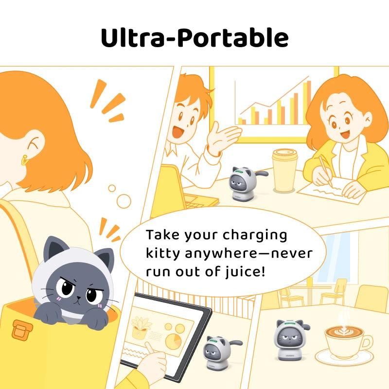 【US Plug-Cat Design】UGREEN 45W GaN Charger PD3.0 USB C Fast Charger For iPhone 18 17 Pro Max Samsung S26 iPad Tablet Macbook Air