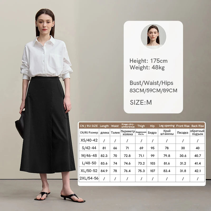សំពត់ Amii A-Line សម្រាប់នារី រដូវក្តៅ ឆ្នាំ២០២៦ ថ្មី សាច់ក្រណាត់ធូរស្រាល មានហោប៉ៅ មីឌី គូឡូត សំពត់បែបសាមញ្ញ ងាយស្រួលប្រើ សម្រាប់នារី 12622124