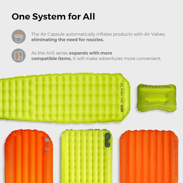 FLEXTAIL TINY SLEEPING PAD - Insulated Sleeping Pad with Built-in Pump, Automatic Inflation/Deflation, Lightweight Design
