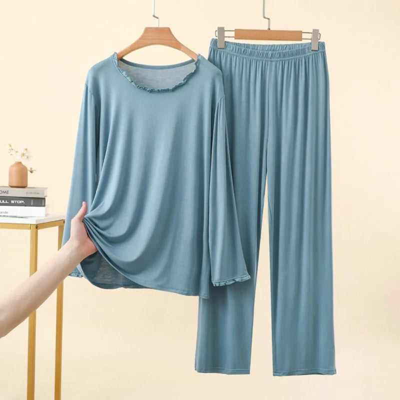 Modal Pijama Two-Piece Women's Set Pajamas for Lady Home Wear Spring Autumn Long Sleeve Sleepwear for Sleeping Pyjama Set