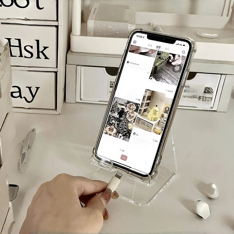 1pc Adjustable Multifunctional Phone Stand Non Slip Base Space Saving Desktop Holder for Cellphone Tablet,Office Desk Organizer