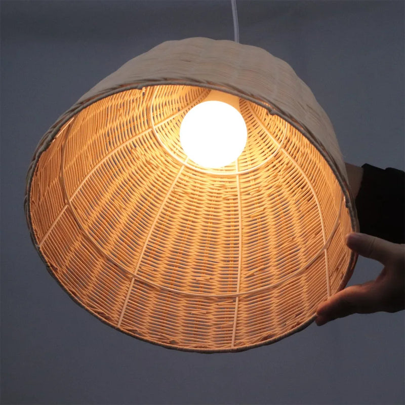 JOYINLED Woven Pendant Light Kitchen 26/35CM Handmade Ceiling Lighting Chandelier, Large Hanging Lampshade Fixture Home Decor
