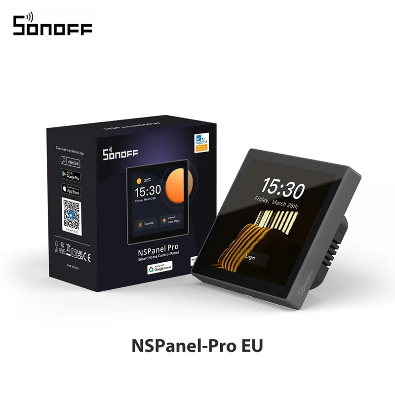 SONOFF NSPanel Pro Smart Home Control Panel EU HMI TFT 3.95" Touch Screen Smart Scene Display Voice Control via Alexa Google