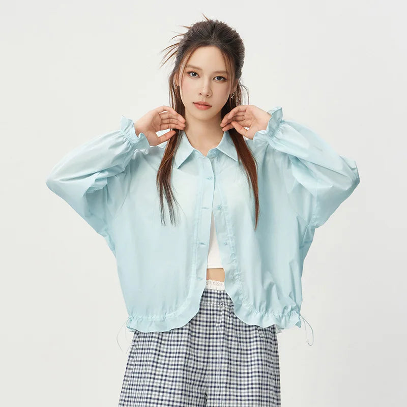 អាវ Semir សម្រាប់នារី ការពារកាំរស្មីយូវី ដៃអាវរាងចង្កៀង អាវធំ រដូវក្តៅ ឆ្នាំ២០២៦