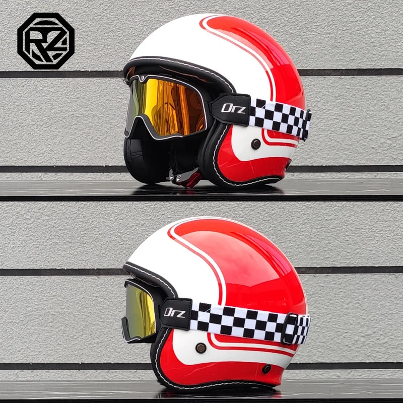 2025 High Quality Retro 3/4 Motorcycle Helmet Capacity de Moto Couple Half Helmet DOTcascos para Motos