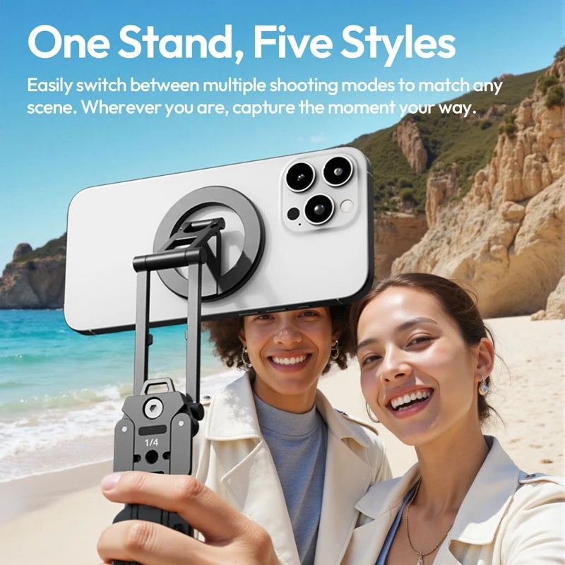 Ulanzi SK29 Magsafe Phone Holder ជើងទ្រទូរស័ព្ទបត់បាន ជាមួយនឹងការបង្វិល 360° សម្រាប់ Iphone 16 15 14 Android Samsung Xiaomi Vlog