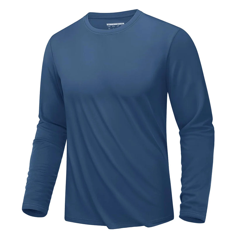 TACVASEN UPF 80+ Sun Protection T-shirts Men's Quick Dry Long Sleeve Athlectic T Shirts Performance Sports T-shirts Rash Guard