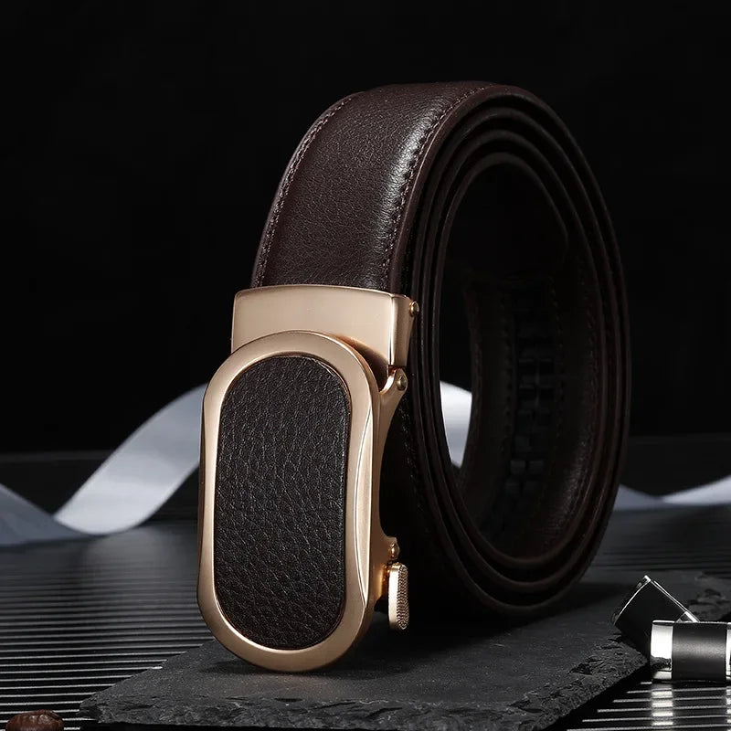 Gemstone Blue Belt for Men and Women Automatic Buckle Belts Fashion Casual Cinturon Female Waistband Green White Black Brown Red
