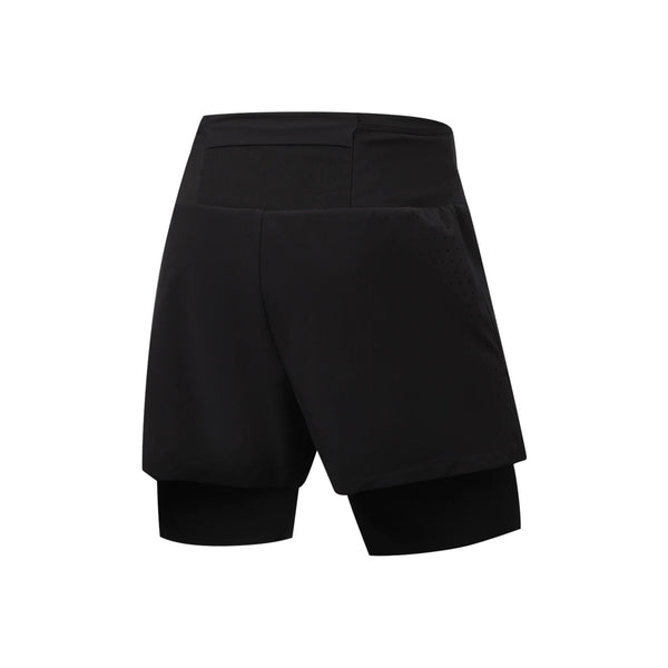ខោរត់បុរស Li-Ning 2 IN 1 LN DRY 88% Polyester 12% Elastane ការពារកម្តៅថ្ងៃ ចង្កេះអាចលៃតម្រូវបាន ខោ Lining Sport AKSW303