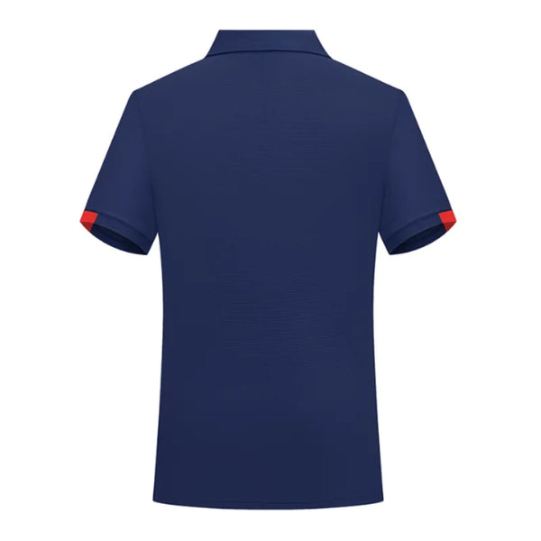 Men's short-sleeved Summer polo shirt  custom logo team cloth Quick-drying grid Fabric   light and breathable  sport business
