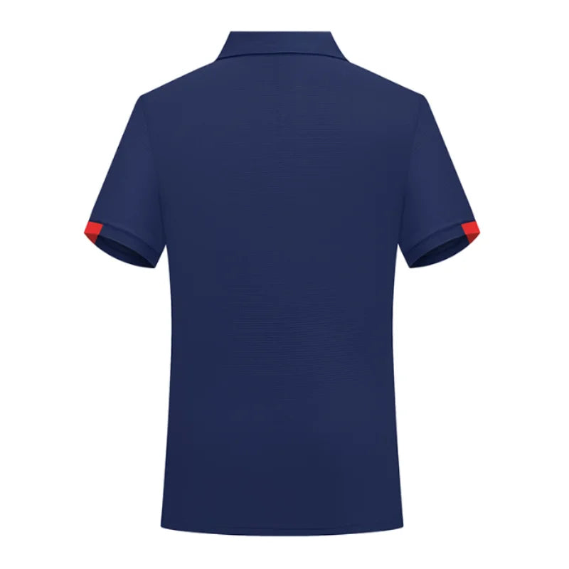 Men's short-sleeved Summer polo shirt  custom logo team cloth Quick-drying grid Fabric   light and breathable  sport business