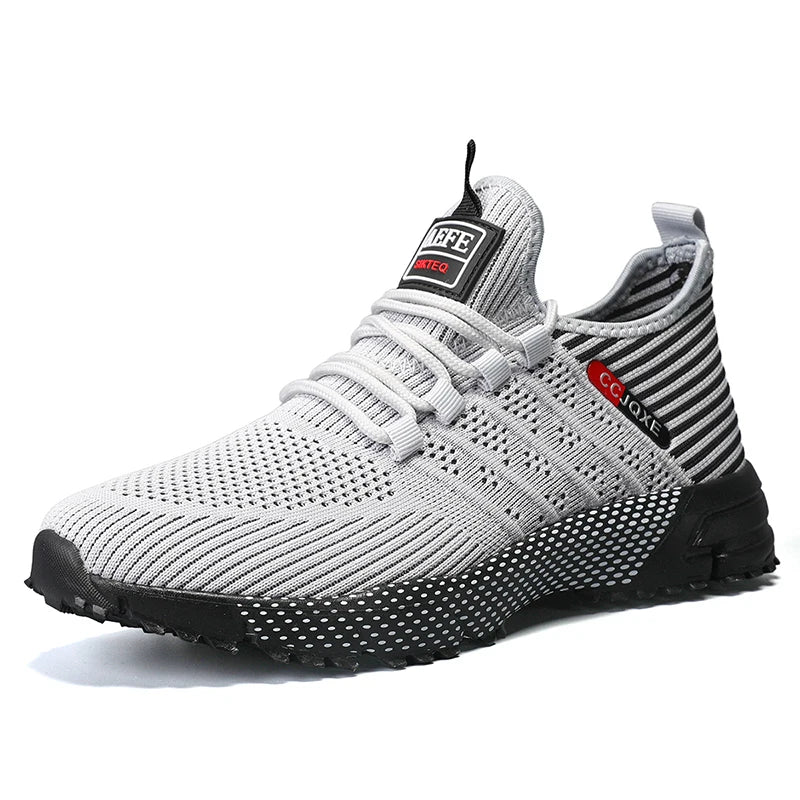 Mens Running Sneakers 2025 New Breathable Mesh Ultra Light Trendy Casual Walking Shoes Outdoor Sports Training Gym Jogging Shoes