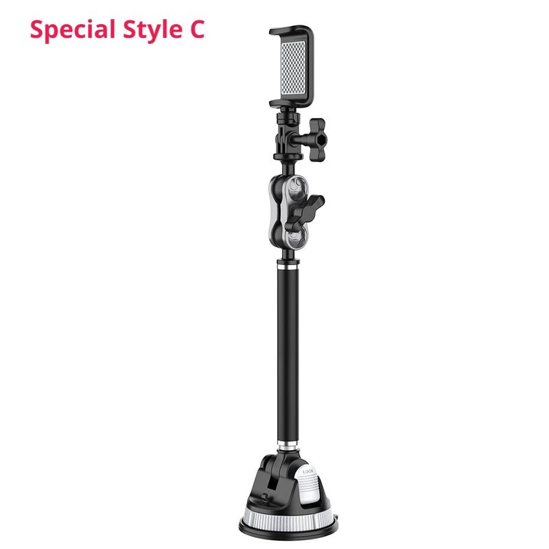 SEAMETAL Suction Cup Car Phone Shooting Stand Magic Arm Car Dashboard Windshield Phone Mount GPS Holder for Car Accessories