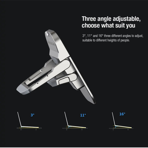NILLKIN 1 Pair Laptop Stand Portable Aluminum Notebook Stand 11.6-17inch for iPad for Macbook Air for HP For Lenovo For Asus