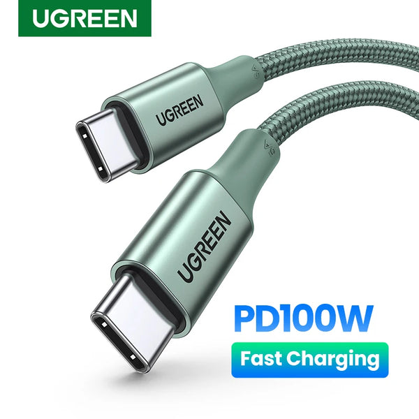 UGREEN PD100W USB C Cable Type C to Type C Fast Charging Cable for iPhone 17 16 MacBook Samsung S26 iPad Xiaomi USB Cord QC4.0