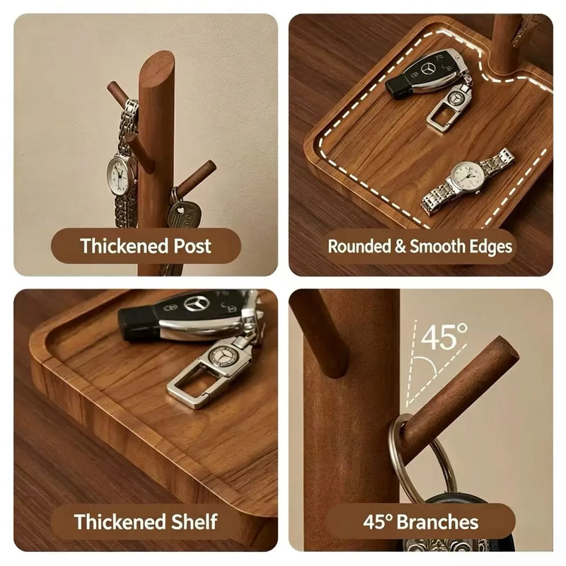 Exquisite Tree Branch Key Storage Rack Entrance Foyer Ornament Holder Household Artifacts Shoe Cabinet Desk Organizer