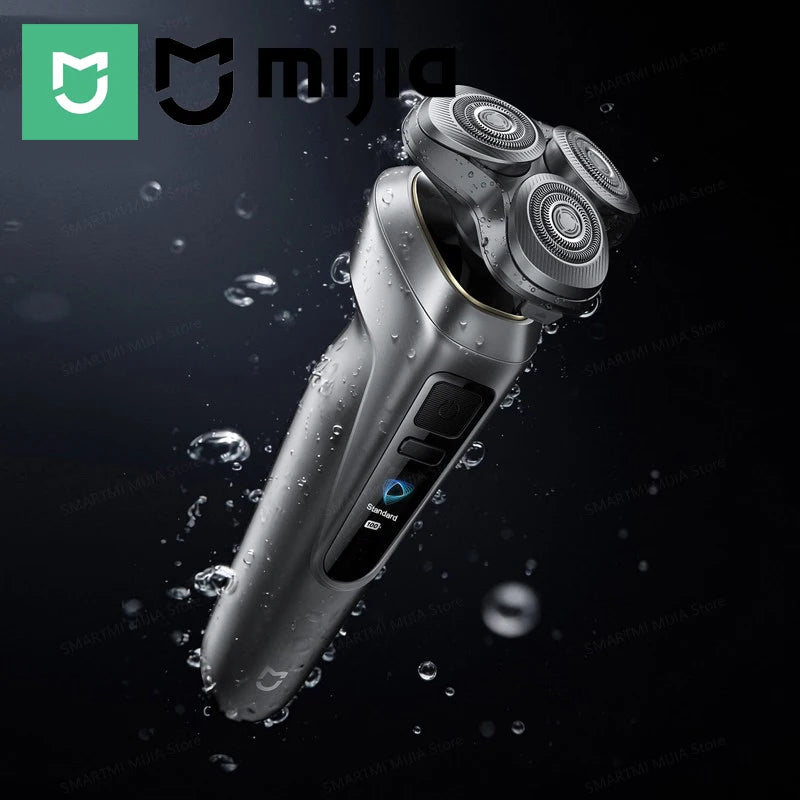 ម៉ាស៊ីនកោរសក់អគ្គិសនី MIJIA Pro – សោររាងជារង្វង់ពីរ, ក្បាលអណ្តែត 360°, អេក្រង់ពណ៌ឆ្លាតវៃ, ការពារទឹក និងស្ងួត IPX8, រន្ធ USB-C, ឡាមកោរសក់ប្រើថ្មបានយូរ