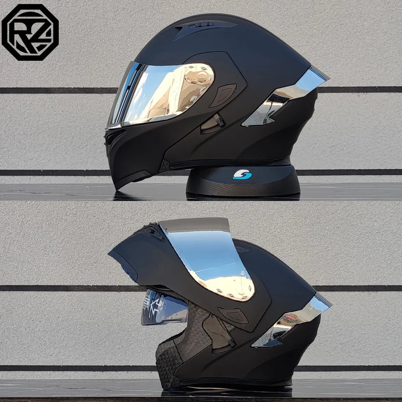 Modular Filp up Motorcycle Helmet Full Face Racing Helmet Dual Visors DOT Approved  motosiklet kaskı