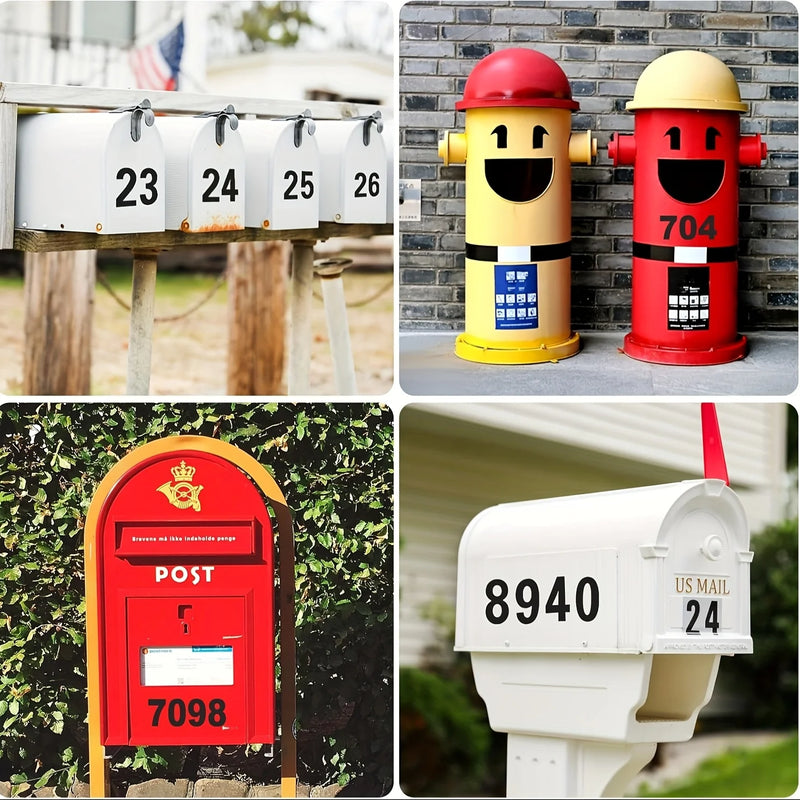 1/2/3pcs 4inch 0 to 9 digit stickers, waterproof stickers for mailbox house number labels, suitable for office, school, and home