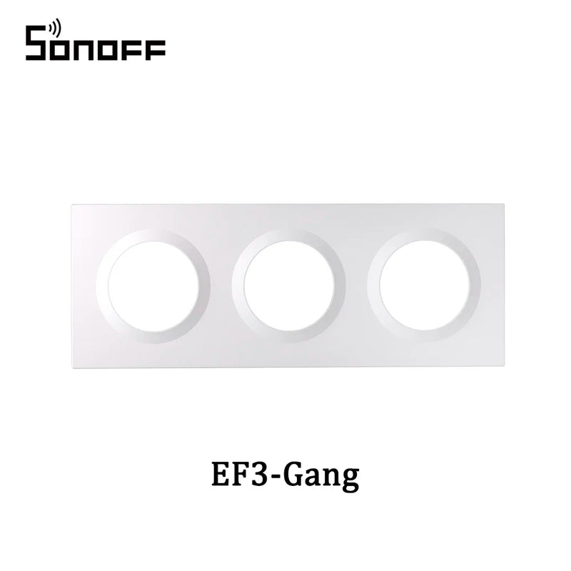 SONOFF Orb-2/3 Gang Wall Switch Frame EF2G/EF3G Adapted For Fusion Series Orb-RBS/Orb-ZBW1L/Orb-MW1/E1GS Designed For Enclosures