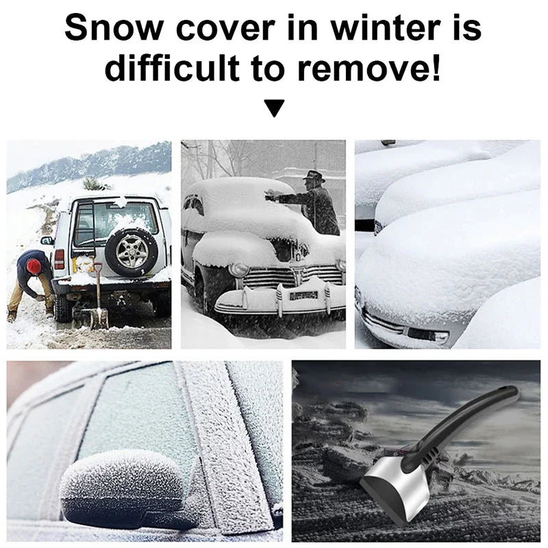 SEAMETAL 1/2pcs Car Snow Shovel Multifunctional Windshield Defrosting Ice Scraper Tool Glass Snow Remover Winter Car Accessories