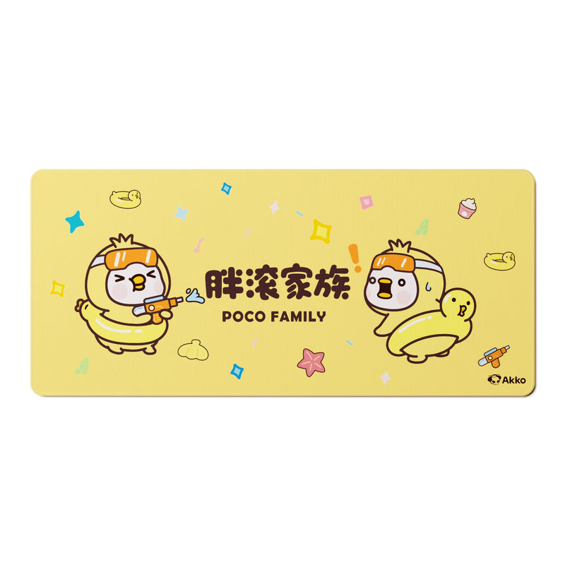 Akko Cute Animal Theme Keyboard Mouse Pad 900X400mm Large Anti-Slip Rubber Gaming MousePad Thick Seam Edge for Office and Gaming