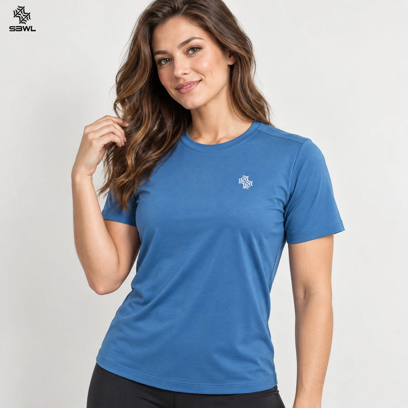 SBWL Female High quality Outdoor hiking Tees running weight loss fitness sports quick drying T-shirt Woman's Ice silk Tops