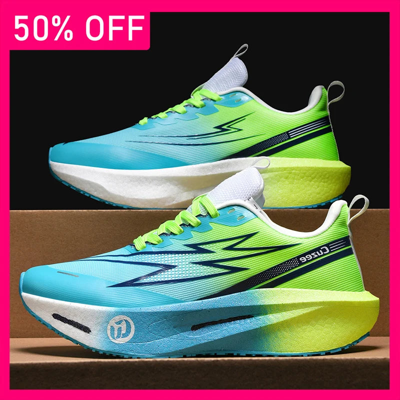 Unisex Sneakers Rebound Wear-resistant Shock-absorbing Thick Soled Fitness Shoes New Road Professional Running Training Shoes