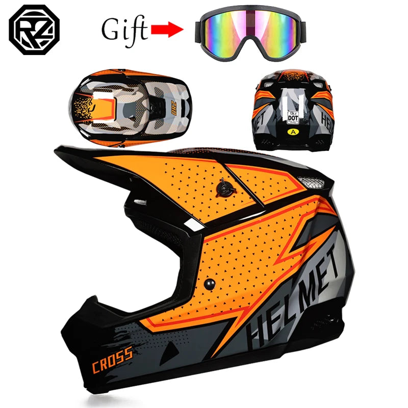 ORZ Motorcycle helmet children off-road helmet bike downhill AM DH cross helmet capacete motocross casco