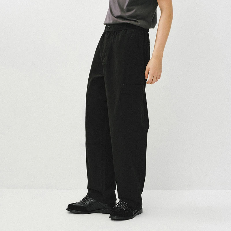Semir Retro Pants Men 2026 Spring Loose Straight Leg Cargo Solid Color Casual Comfortable Daily Wear Long Trousers