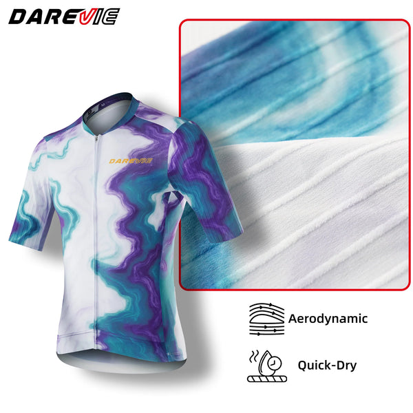 អាវយឺតជិះកង់ DAREVIE Aero ល្បឿនលឿន UV 40+ Pro Level សម្រាប់បុរស អាវ Maillot ស្រូបយកសំណើម ស្ងួតរហ័ស
