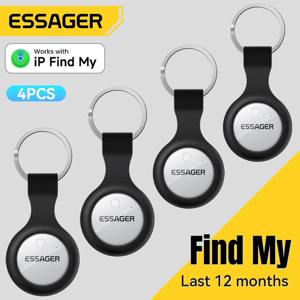 ឧបករណ៍តាមដានសុវត្ថិភាព ESSAGER SmartTag ជាមួយ IP Find My Bluetooth GPS Locator សម្រាប់ iPhone កាបូប សោ វ៉ាលី សត្វចិញ្ចឹម ឧបករណ៍ប្រឆាំងការបាត់បង់