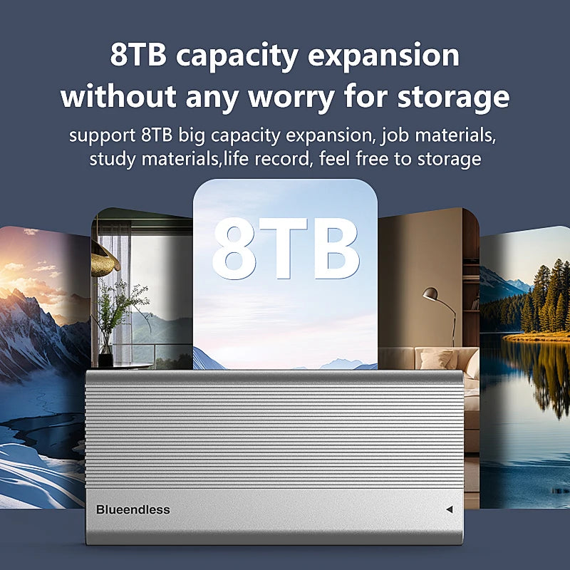 ប្រអប់ Blueendless USB4 40Gbps M.2 NVMe SSD ជាមួយកង្ហារត្រជាក់ ប្រអប់ PCIe 4.0 Solid State Drive ដែលឆបគ្នាជាមួយ Thunderbolt 4/3