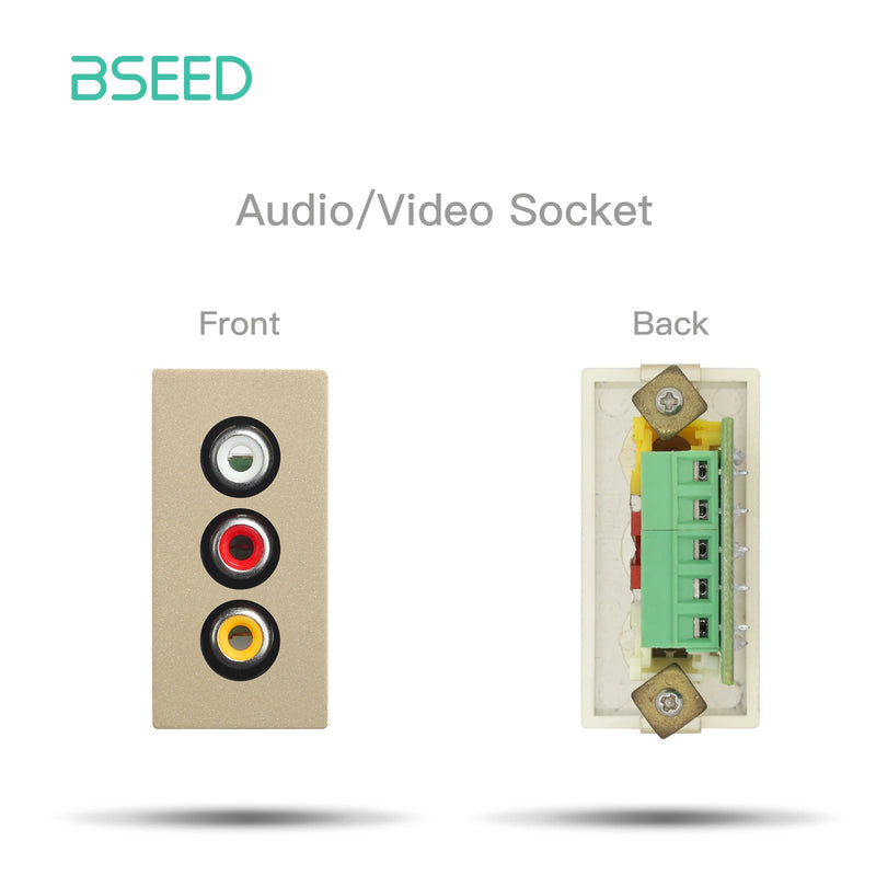 BSEED Wall Socket Internet Cat6 Parts Plastic Frame USB Type-C Charge Port TV HDMI Interface DIY Function Part Free Combination