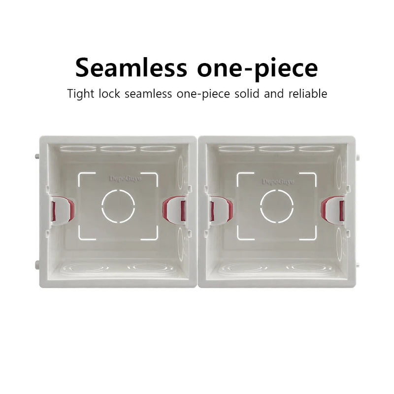 Model 86 General Electric mounting box, switch socket junction box hidden inside mounting box, electrical socket and accessories