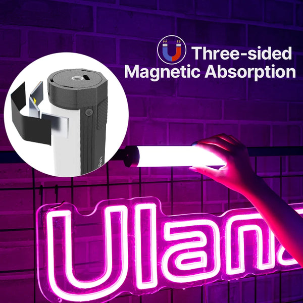 ដំបងភ្លើង Ulanzi VL110 ទំហំ 24CM កាន់ដៃ 2500K-9000K RGB ដំបងភ្លើងពណ៌ចម្រុះ 2600mAh ដំបងភ្លើង LED ម៉ាញេទិកសម្រាប់ថតវីដេអូ