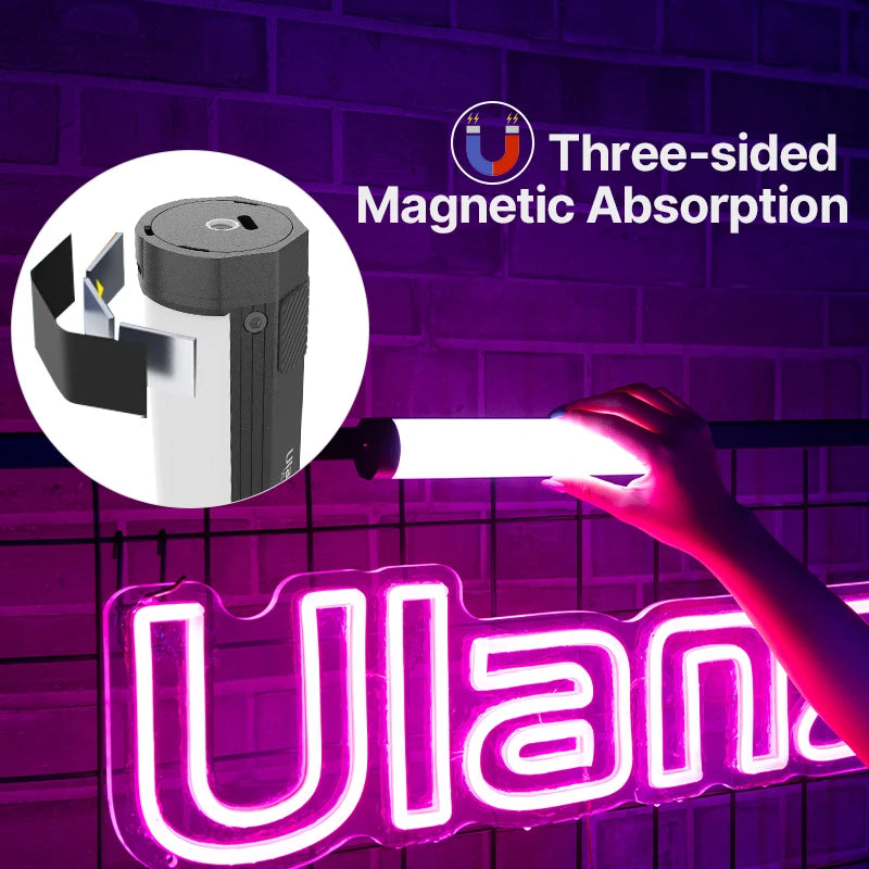 ដំបងភ្លើង Ulanzi VL110 ទំហំ 24CM កាន់ដៃ 2500K-9000K RGB ដំបងភ្លើងពណ៌ចម្រុះ 2600mAh ដំបងភ្លើង LED ម៉ាញេទិកសម្រាប់ថតវីដេអូ